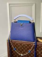 Louis Vuitton Capucines BB Blue Taurillon leather with chain Size 27 x 18 x 9 cm  - 2