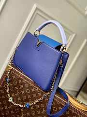 Louis Vuitton Capucines MM Blue Taurillon leather with chain Size 31.5 x 20 x 11 cm - 3