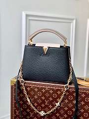 Louis Vuitton Capucines BB Black Taurillon leather with chain Size  27 x 18 x 9 cm - 1