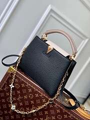 Louis Vuitton Capucines BB Black Taurillon leather with chain Size  27 x 18 x 9 cm - 2