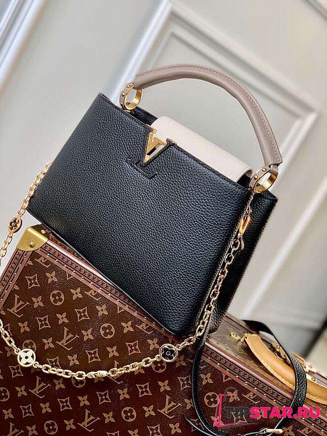 Louis Vuitton Capucines BB Black Taurillon leather with chain Size 31.5 x 20 x 11 cm - 1