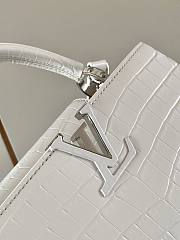 Louis Vuitton Capucines Crocodile Leather Silver N92967 Size 27x18x9 cm - 2
