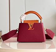 LV Capucines Mini Red & Orange Handle Size 21x14x8 cm - 1