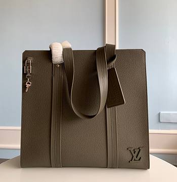 Louis Vuitton LV Aerogram Tote Bag Green Size 36.5 x 34 x 13 cm