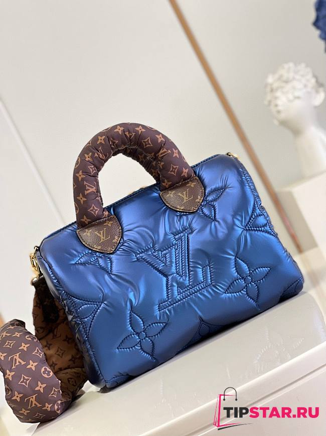Louis Vuitton Speedy Bandouliere 25 Handbag M20973 Blue Size 25x19x15 cm - 1