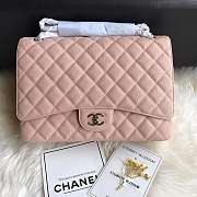 Chanel Maxi Classic Flap Bag In Pink Size 33 cm - 3