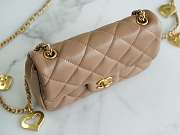 Chanel Love Chain Bag CF Apricot Size 12×19×7 cm - 4