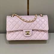 Chanel Flap Bag Lambskin Light Pink Gold Buckle Size 25 cm - 1