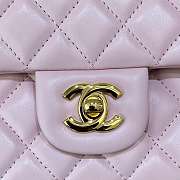 Chanel Flap Bag Lambskin Light Pink Gold Buckle Size 25 cm - 2