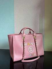 Chanel Calfskin Leather Shopping Bag Pink Size 30x50x22 cm - 6
