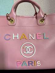 Chanel Calfskin Leather Shopping Bag Pink Size 30x50x22 cm - 4