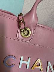 Chanel Calfskin Leather Shopping Bag Pink Size 30x50x22 cm - 2