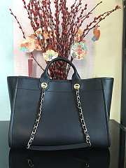 Chanel Calfskin Leather Shopping Bag Black Size 30x50x22 cm - 3