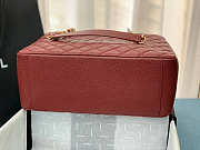Chanel Tote Dark Red In Gold/Silver Hardware Size 24x33x13 cm - 6