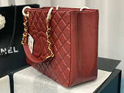 Chanel Tote Dark Red In Gold/Silver Hardware Size 24x33x13 cm - 5