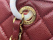 Chanel Tote Dark Red In Gold/Silver Hardware Size 24x33x13 cm - 2