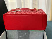 Chanel Tote Red In Gold/Silver Hardware Size 24x33x13 cm - 4