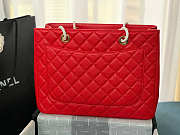 Chanel Tote Red In Gold/Silver Hardware Size 24x33x13 cm - 3