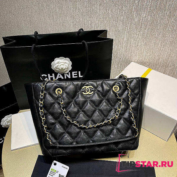 Chanel Shopping Black Bag Size 30x12x22 cm - 1