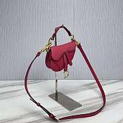 Dior Saddle Bag Mini Pink With Strap Size 12 x 7.5 x 5 cm - 6