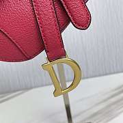 Dior Saddle Bag Mini Pink With Strap Size 12 x 7.5 x 5 cm - 5