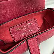 Dior Saddle Bag Mini Pink With Strap Size 12 x 7.5 x 5 cm - 3