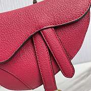 Dior Saddle Bag Mini Pink With Strap Size 12 x 7.5 x 5 cm - 2