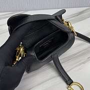Dior Saddle Bag Mini Black With Strap Size 12 x 7.5 x 5 cm - 5
