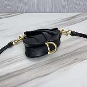 Dior Saddle Bag Mini Black With Strap Size 12 x 7.5 x 5 cm - 4