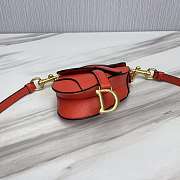 Dior Saddle Bag Mini Orange With Strap Size 12 x 7.5 x 5 cm - 6