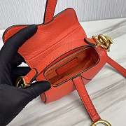 Dior Saddle Bag Mini Orange With Strap Size 12 x 7.5 x 5 cm - 3