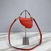 Dior Saddle Bag Mini Orange With Strap Size 12 x 7.5 x 5 cm - 4