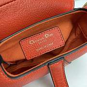 Dior Saddle Bag Mini Orange With Strap Size 12 x 7.5 x 5 cm - 2