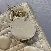 Dior Lady Apricot Color Bag Size 17 cm - 4