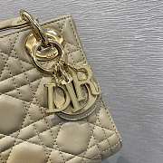 Dior Lady Apricot Color Bag Size 17 cm - 3