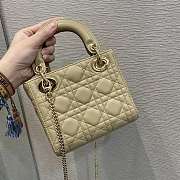 Dior Lady Apricot Color Bag Size 17 cm - 2