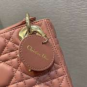 Dior Lady Peach Powder Color Bag Size 17 cm - 6