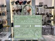 Dior Book Tote Apple Green Tiger Large Size 41.5 cm - 5