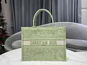 Dior Book Tote Apple Green Tiger Large Size 36.5 cm - 1