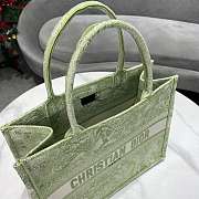 Dior Book Tote Apple Green Tiger Large Size 36.5 cm - 3