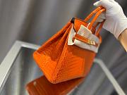 HERMES Birkin Bag Lipstick Orange Indienne Porosus Crocodile Gold Hardware Size 25 cm - 5