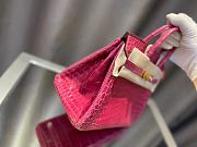 HERMES Birkin Bag Lipstick Pink Indienne Porosus Crocodile Gold Hardware Size 25 cm - 6