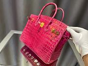 HERMES Birkin Bag Lipstick Pink Indienne Porosus Crocodile Gold Hardware Size 25 cm - 5