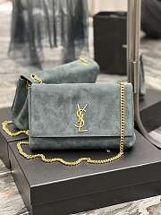 YSL Kate Suede Leather Blue Size 28.5x20x6 cm - 1