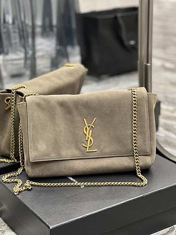 YSL Kate Suede Leather Green Size 28.5x20x6 cm