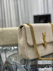 YSL Loulou Bag In Beige Matelasse Denim Canvas 634820 Size 24×15.5×6.5 cm - 6