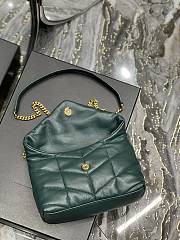 YSL LOULOU PUFFER calfskin Green Gold hardware Size 23×15.5×8.5 cm - 2