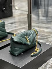 YSL LOULOU PUFFER calfskin Green Gold hardware Size 23×15.5×8.5 cm - 4