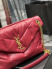 YSL LOULOU PUFFER calfskin Red Gold hardware Size 35x23x13.5 cm - 2