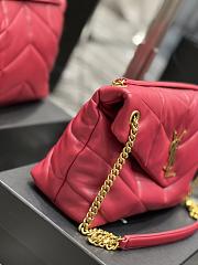 YSL LOULOU PUFFER calfskin Red Gold hardware Size 35x23x13.5 cm - 3